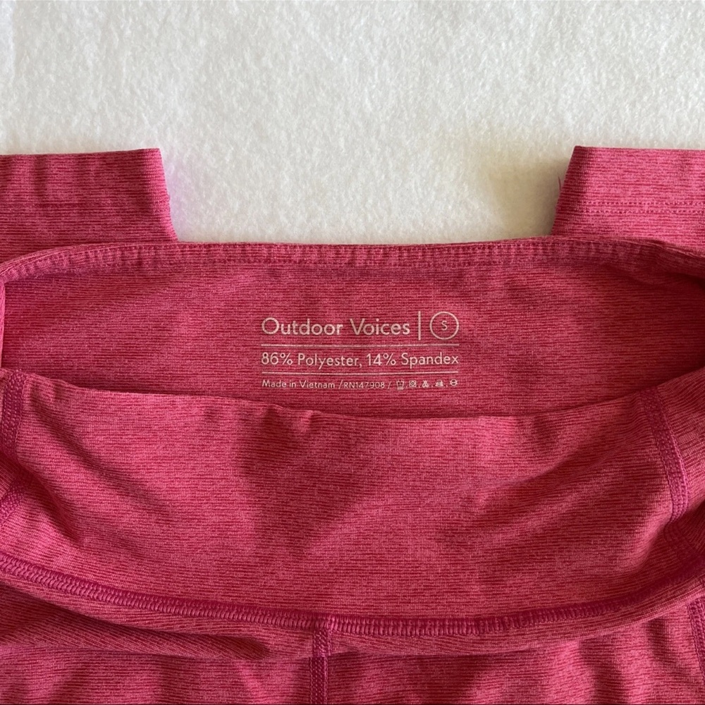 Outdoor Voices Women's 3/4 Warm‎ Up Leggings Flamingo Pink Size Small - Picture 8 of 8
